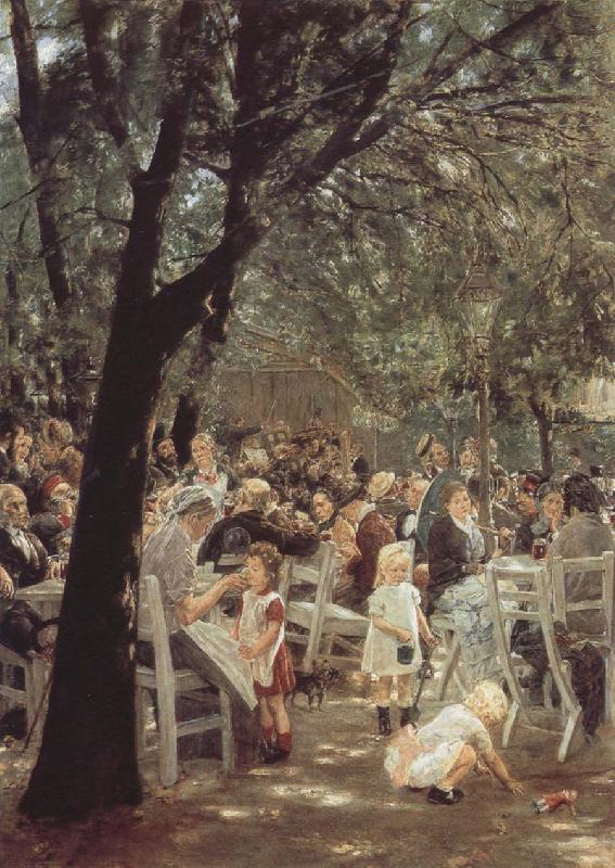 Max Liebermann Munich Beer Garden oil painting picture